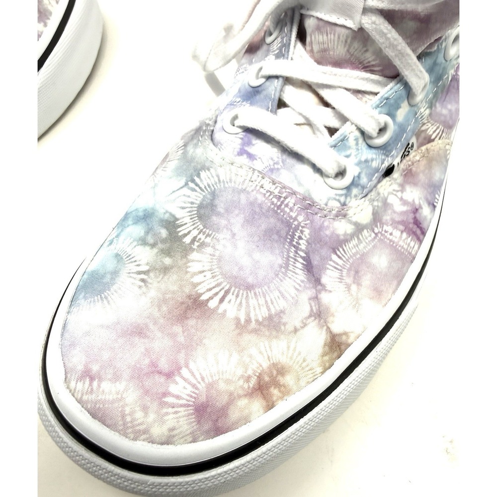Vans Doheny Multicolor Pink & Blue Tie Dye Heart White Skate Shoes Womens Size 8 - Picture 10 of 11